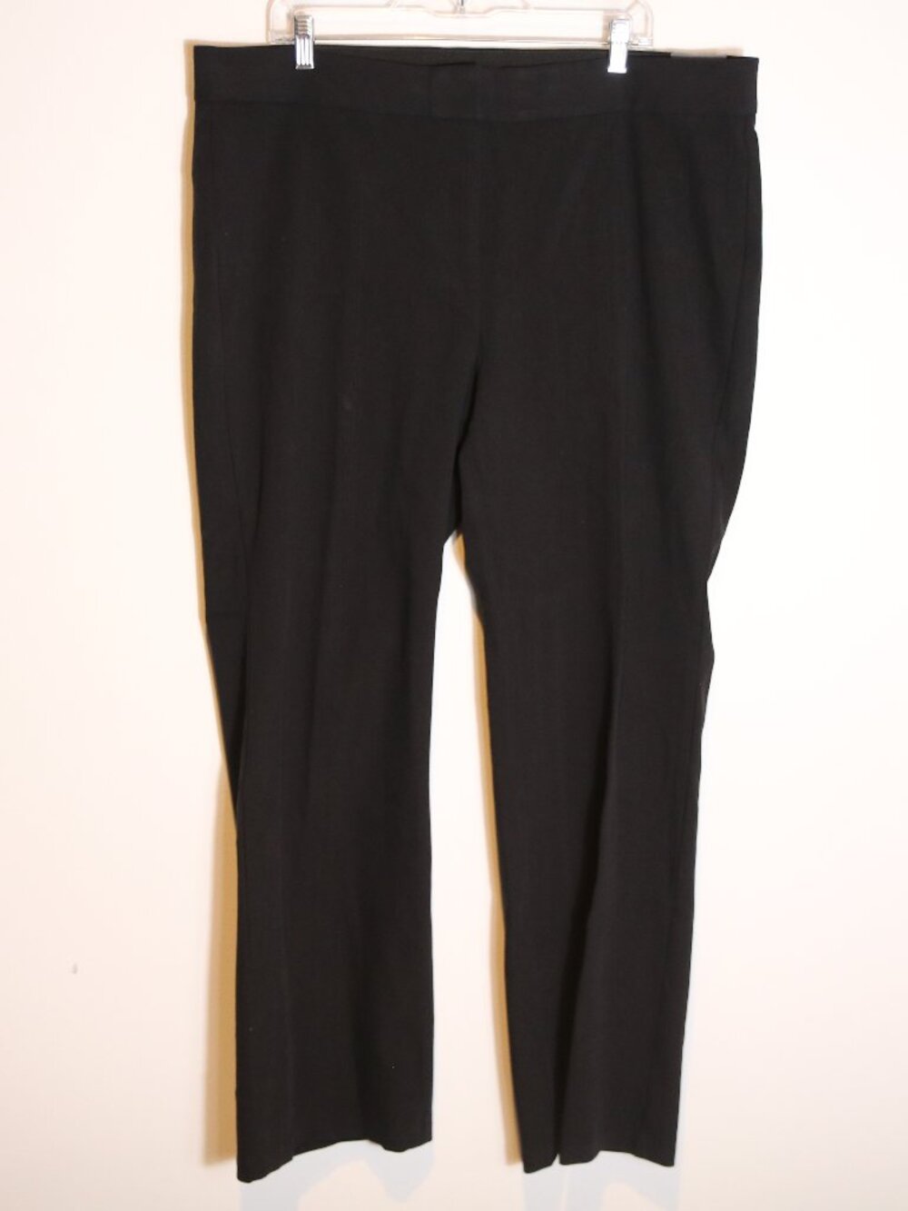 Talbots Portland Trouser Pant Womens 20W Black High Rise Stretch‎ Work Straight